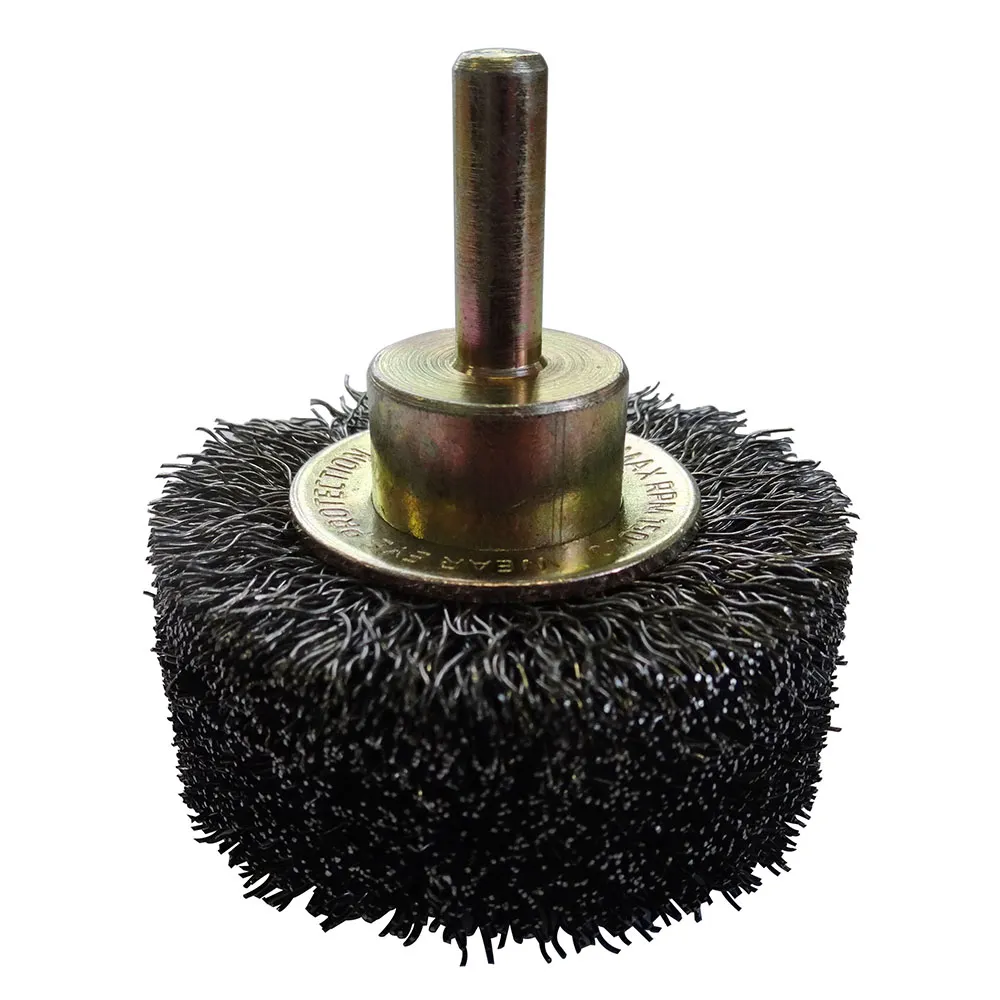 JOSCO 50 x 19mm 6mm-Shank Mounted High-Speed Crimped Wire Wheel Brush