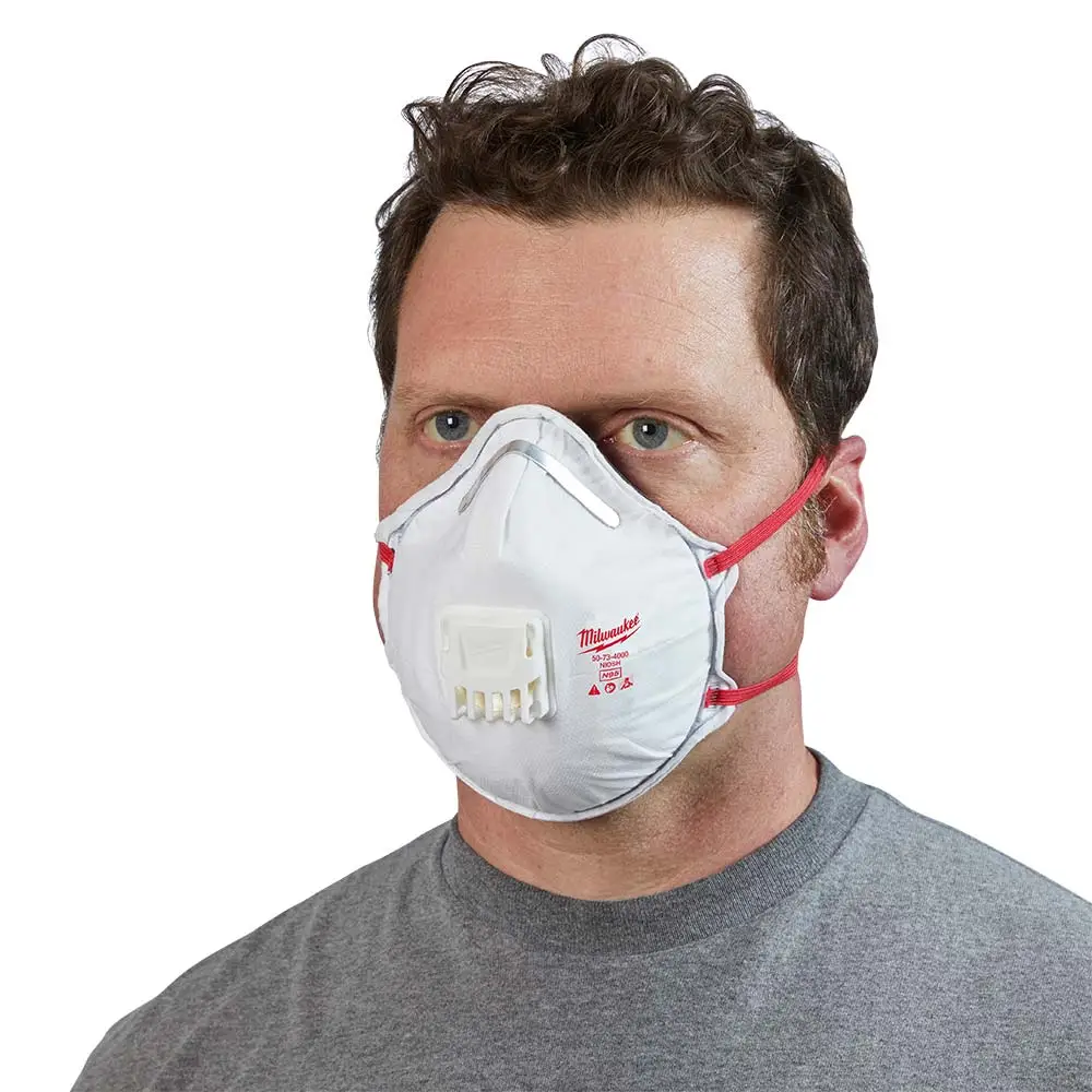 MILWAUKEE N95 Valved Respirator with Gasket - 1 Pack 48734001