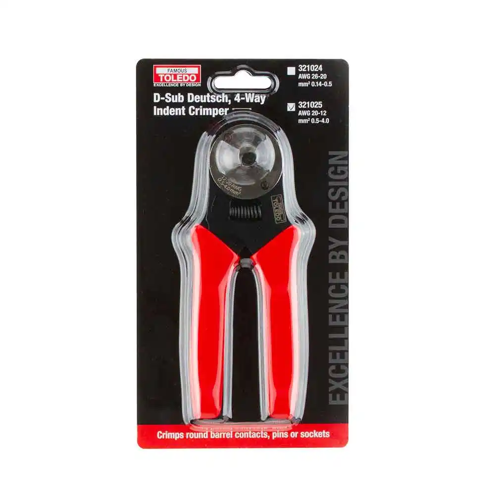 TOLEDO D-Sub Deutsch 4-Way Indent Crimpers 321025