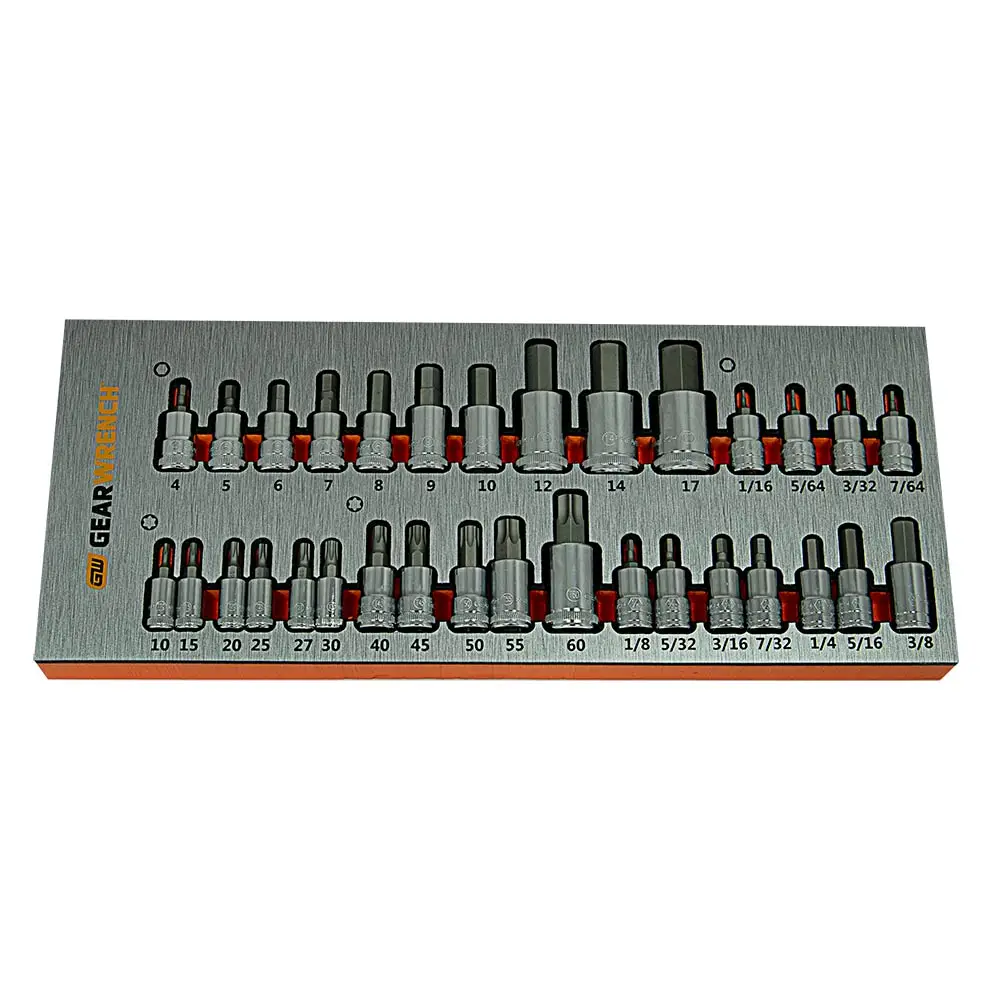 GEARWRENCH EVA Tray 1/4", 3/8" & 1/2" Drive Hex & Torx Bits - 32 Piece 83994