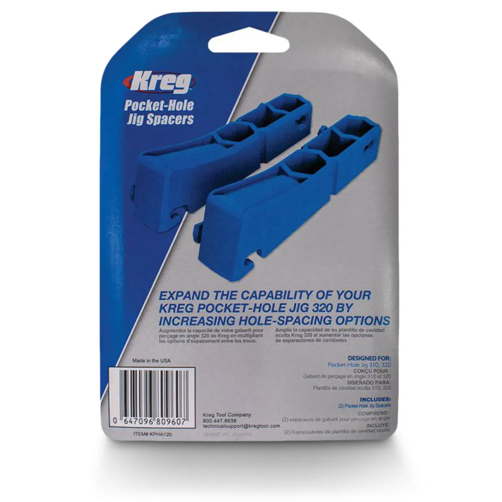 KREG Pocket-Hole Jig Spacers Expansion 2pc Suit 310 KR-KPHA120