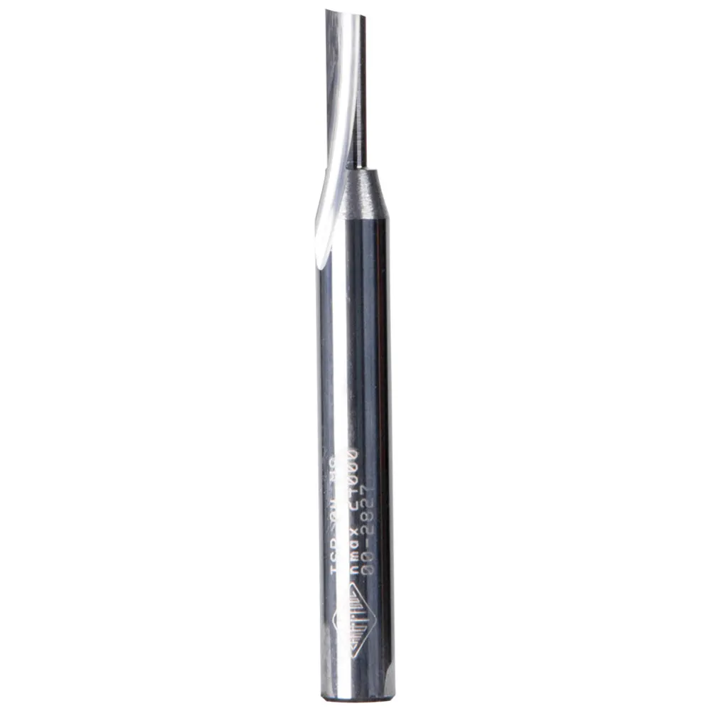 CARBITOOL 3/16inch TC Straight Router Bit for Aluminium & Soft Plastics - 1/4inch Shank TSP 06 S