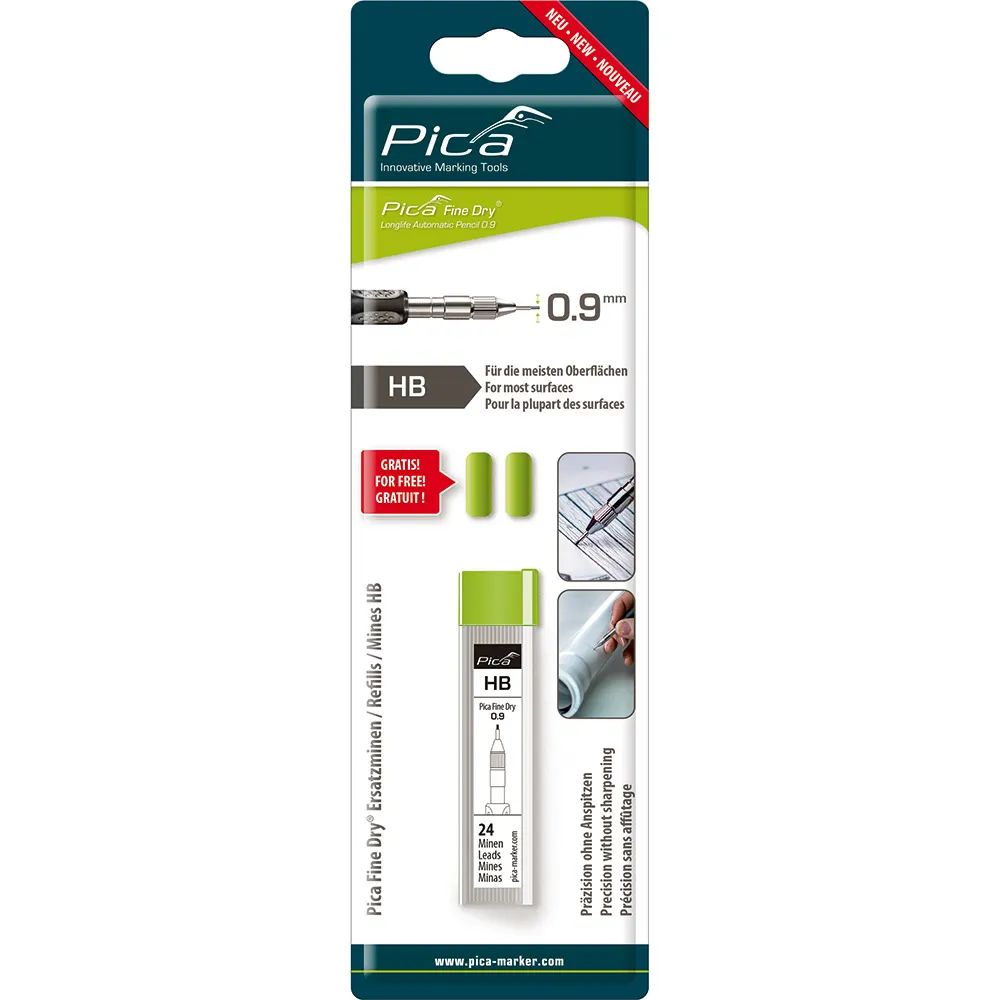PICA Fine Dry Pencil Refill HB Leads Set - 24 Pack 7030SB