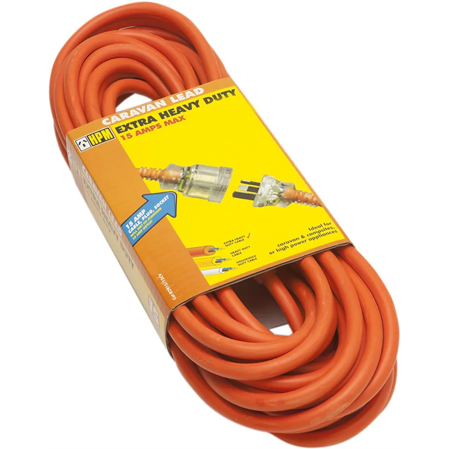 HPM 8m 15A 1.5mm Extension Lead & Plug Caravan Xheavy Duty R2908/15