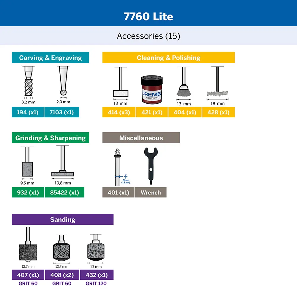 DREMEL 7760 Lite 4V Cordless Rotary Tool Kit F0137760NA