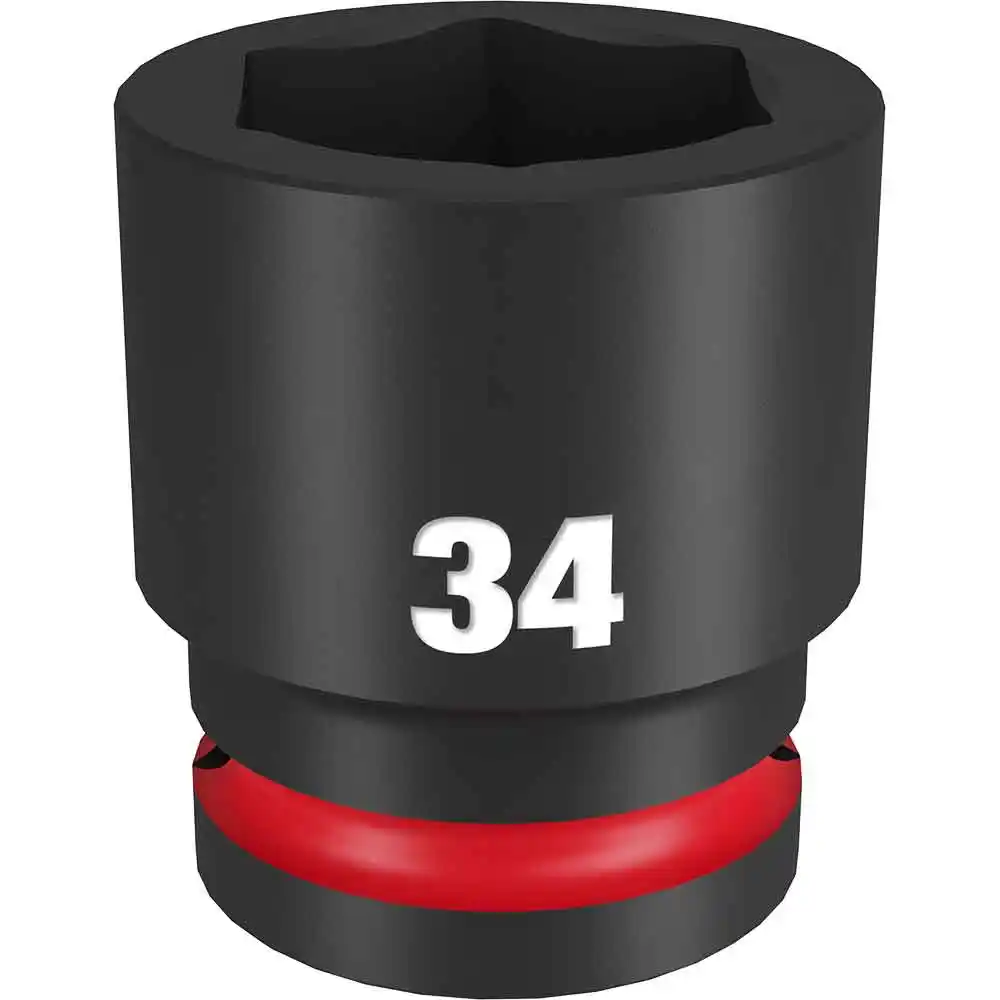 MILWAUKEE SHOCKWAVE 3/4inch Drive 34mm Standard 6 Point Impact Socket 49666372