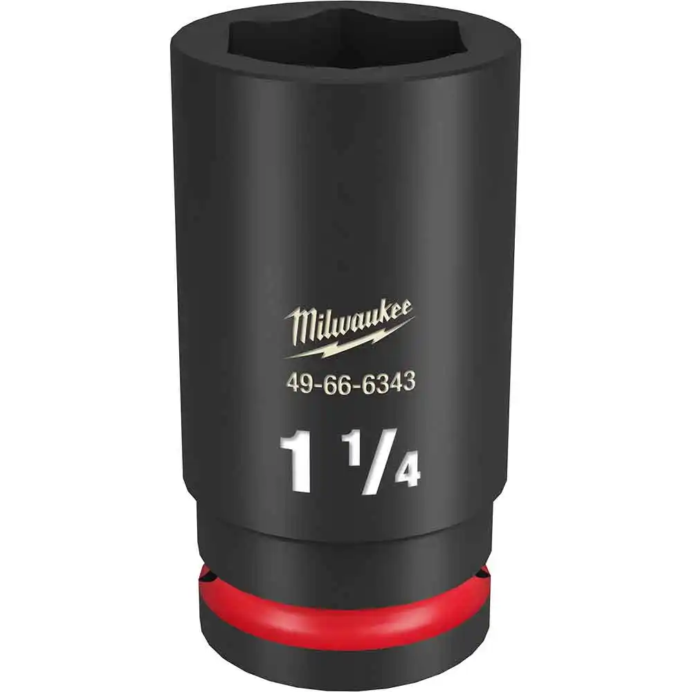 MILWAUKEE SHOCKWAVE 3/4" Drive 1-1/4" Deep 6 Point Impact Socket 49666343