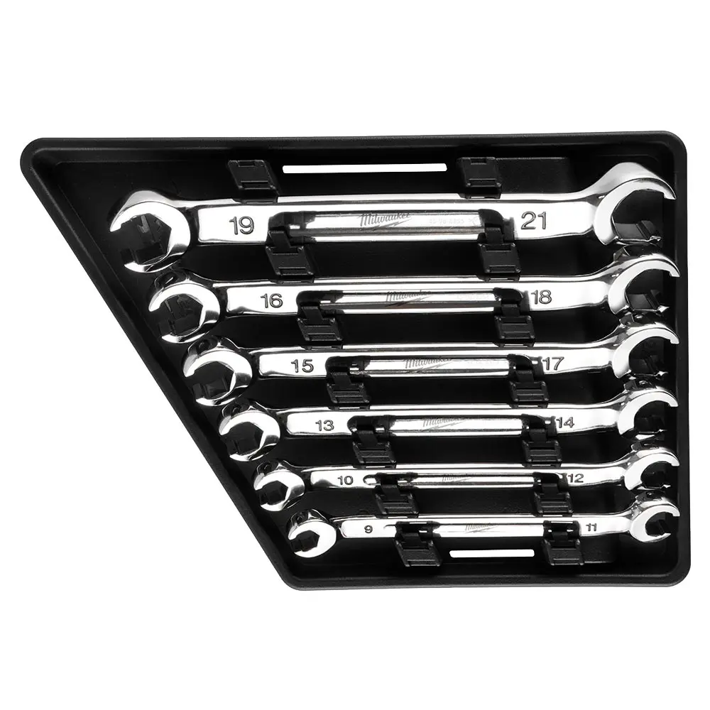 MILWAUKEE Metric Double End Flare Nut Wrench Set - 6 Piece 48229471