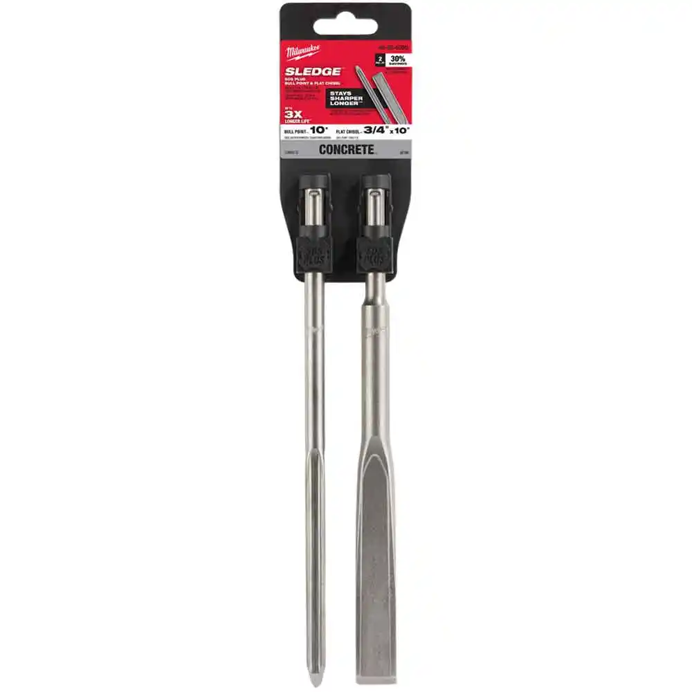 MILWAUKEE 250mm SDS Plus Sledge Chisels Bit Set 2 Piece - 48626080