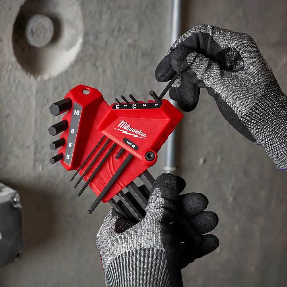 MILWAUKEE Metric L-Style with Ball End Hex Key Set - 9 Piece 48222186