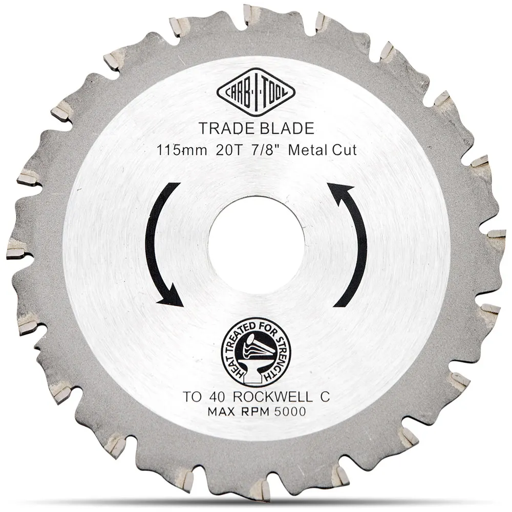CARBITOOL 115mm 20T TCT Circular Saw Blade for Metal Cutting MMET115 20T 7/8