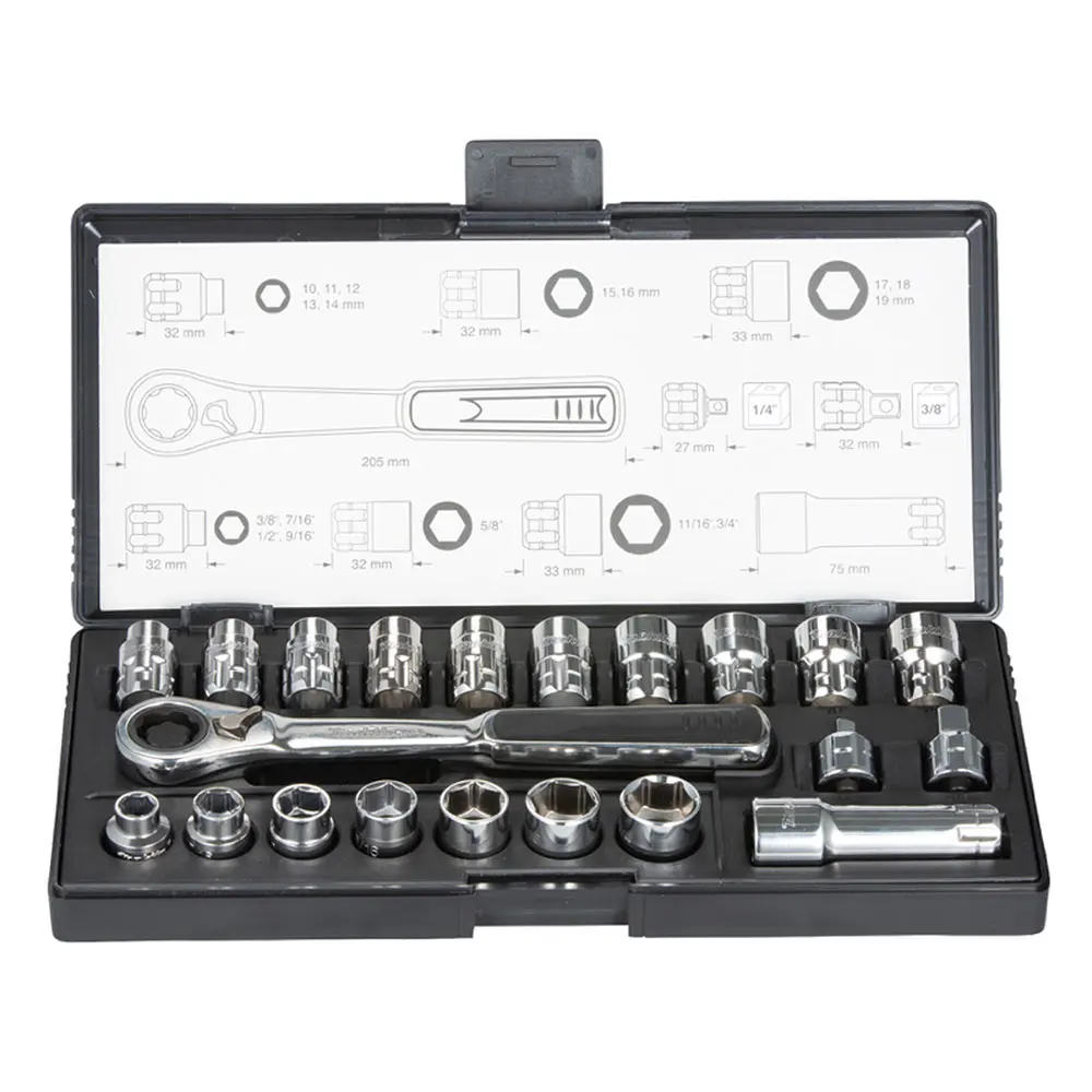MAKITA Pass Thru Socket Set - 21 Piece B-65604