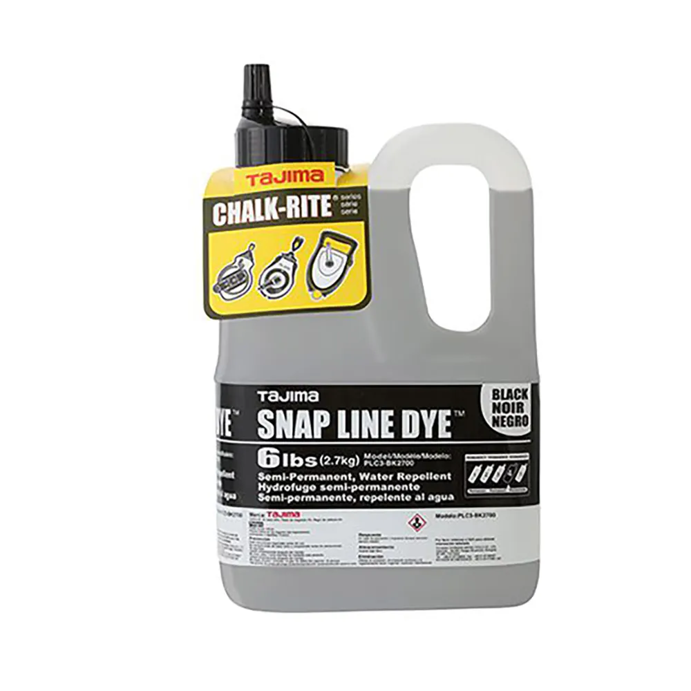 TAJIMA 2.7kg Snap Line Dye - BLACK PLC3-BK2700