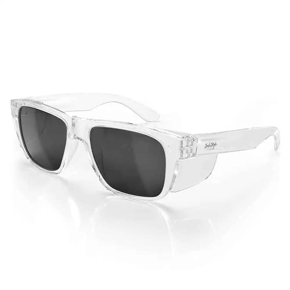SAFESTYLE Fusions XL Clear Frame Polarised Lens Safety Spectacles FCPXL100