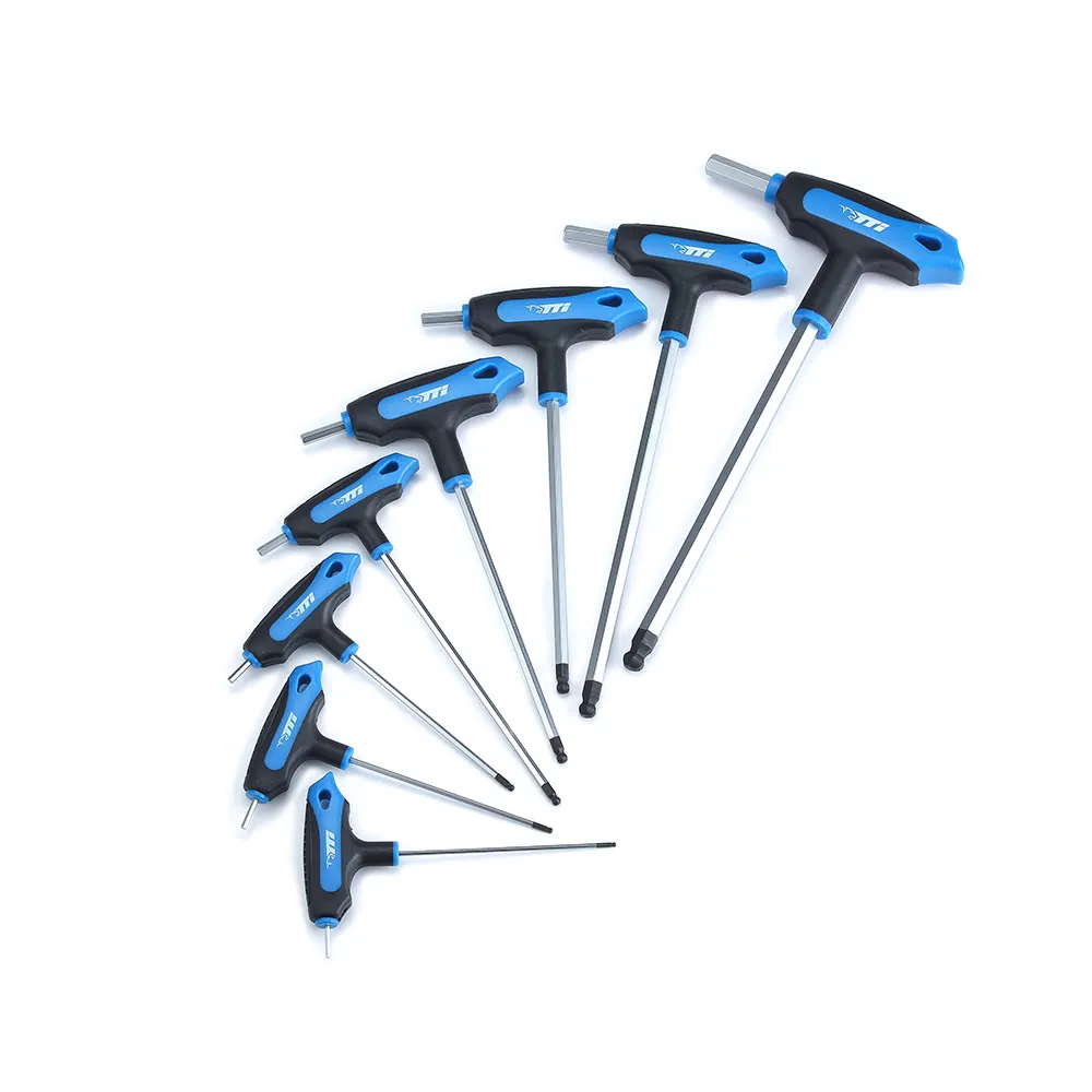TTI 2-10mm T-Handle Hex Key Set 8 Piece Metric Ball End THM008