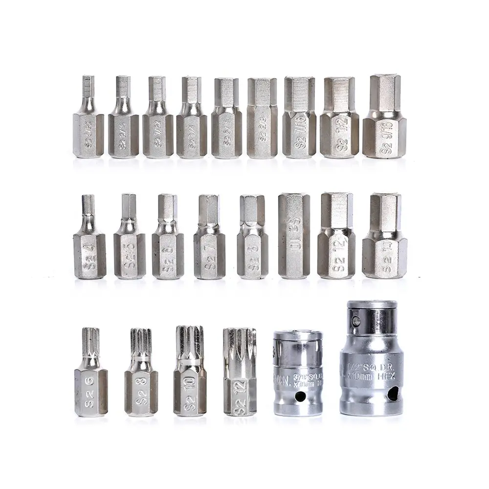 HRD 23 Piece 1/2-3/8inch Socket Set w. Spline HMXHS23