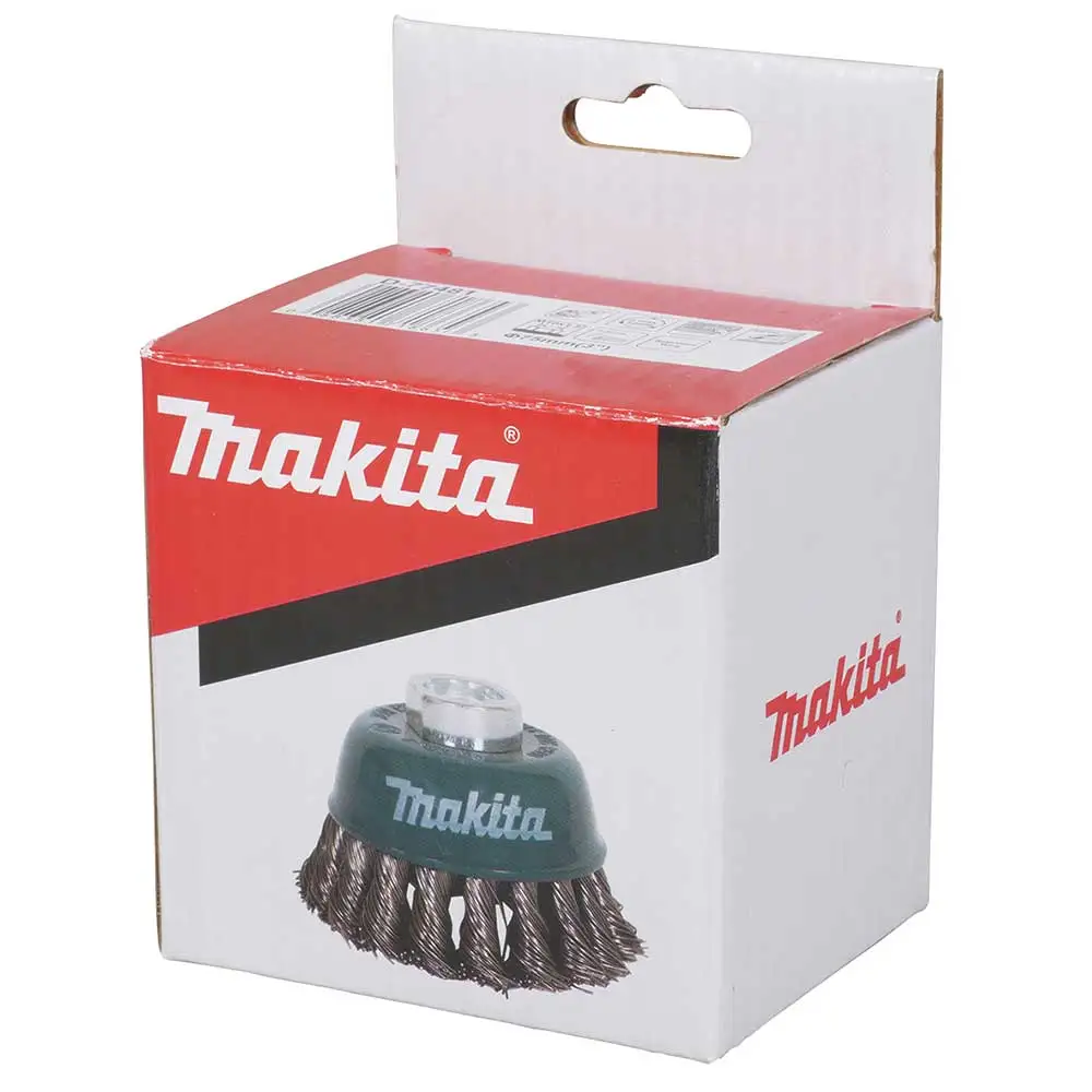 MAKITA 75mm x M10-1.5 Stainless Steel Cup Brush Knotted D-77481