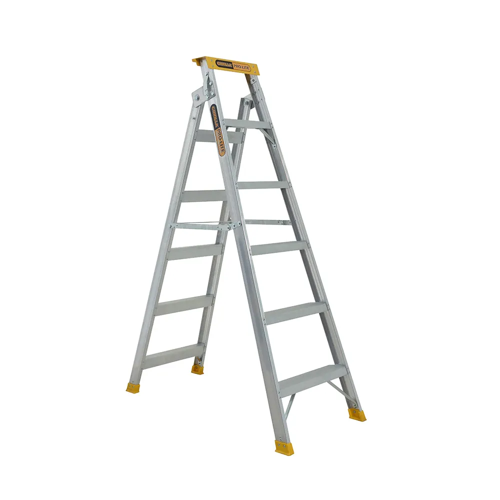 GORILLA 1.75 - 3.13m 150kg Pro-Lite 6 Step Aluminium Dual Purpose Ladder Industrial DM006-PRO