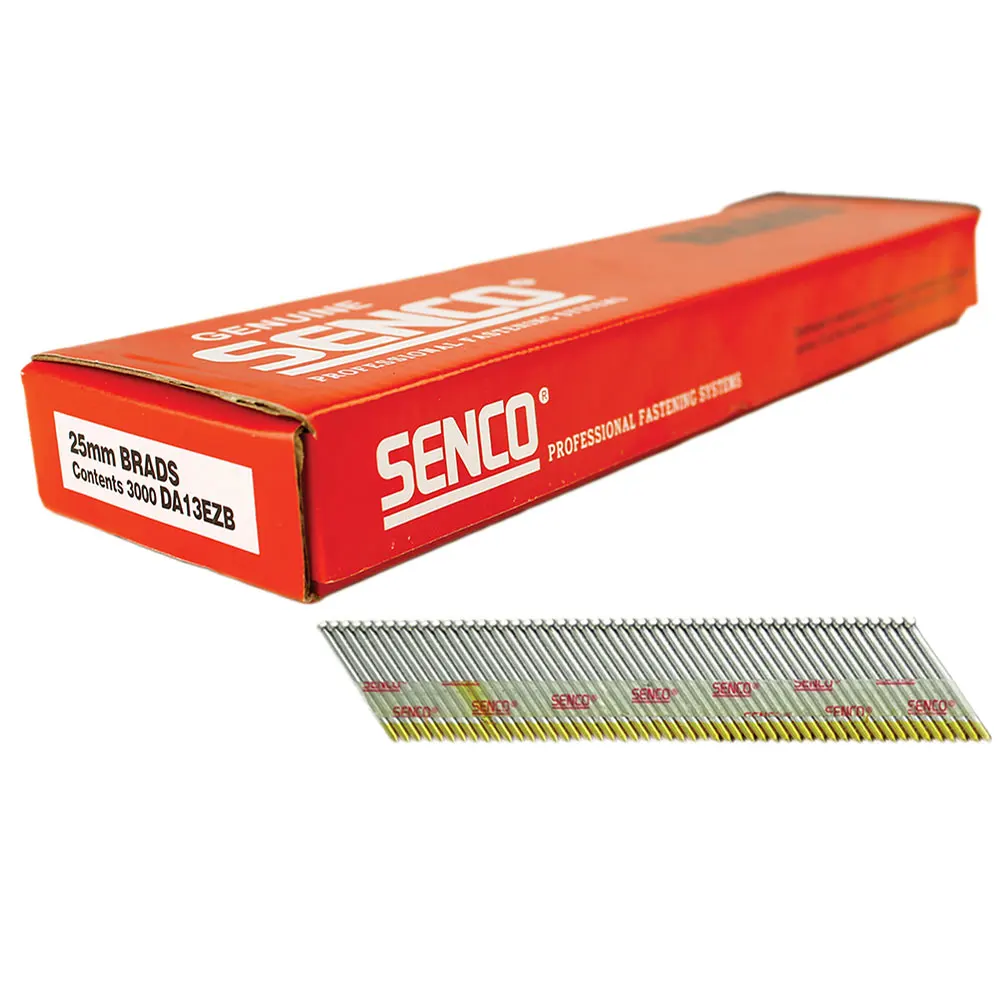 SENCO DA Series Electro Galvanised Brad Nail - 25mm Box of 3000 DA13EZB
