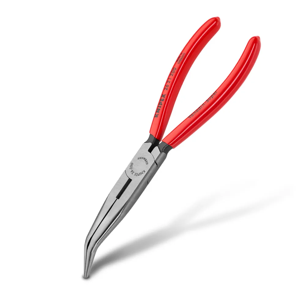 KNIPEX 200mm Snipe Nose Side Cutting Pliers Bent 2621200SB