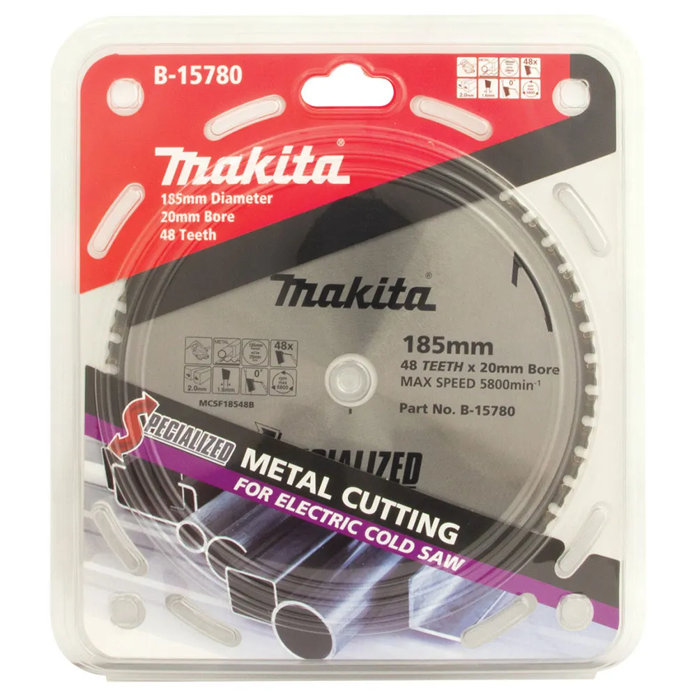 MAKITA 185mm 48T TCT Circular Saw Blade for Metal Cutting - SPECIALIZED B15780
