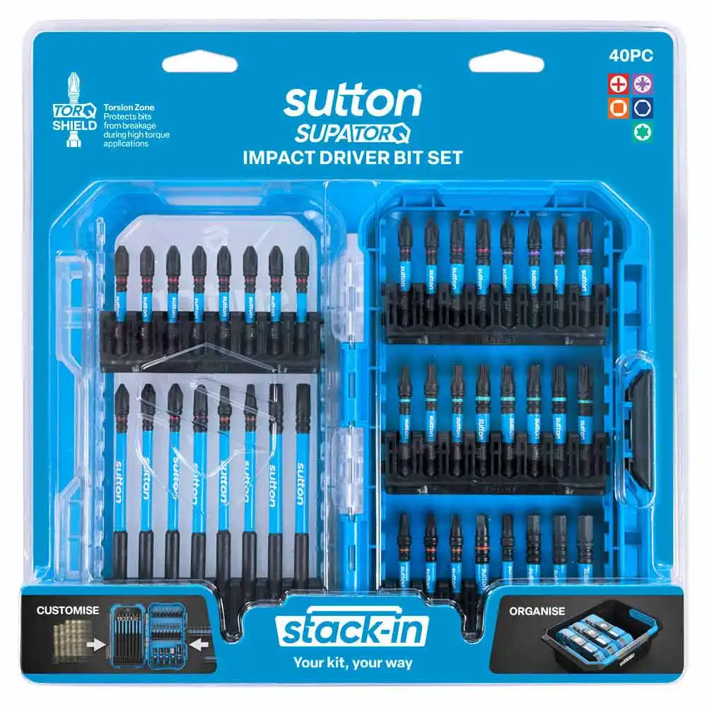 SUTTON Supator Impact Screwdriver Bit Set Stack-In - 40 Piece S250S40A