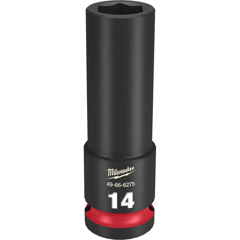 MILWAUKEE SHOCKWAVE 1/2" Drive 14mm Deep 6 Point Impact Socket 49666275