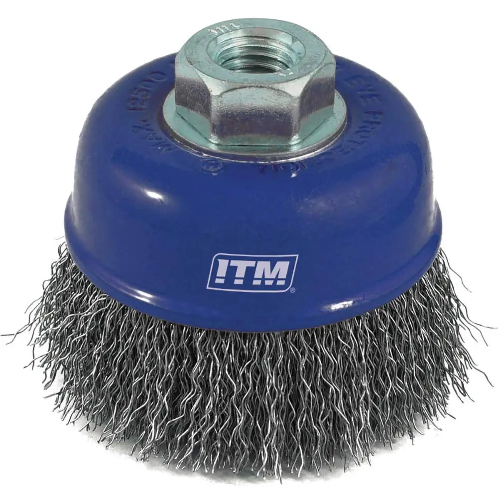 ITM 75mm Multi Thread Crimp Wire Cup Stainless Steel Brush TM7010-275