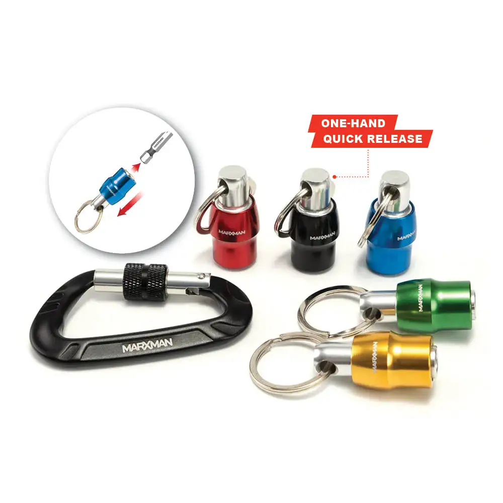 MARXMAN TECHX Bit Holder Quick Catcher With Premium Carabiner - 5 Piece MICPR5PC