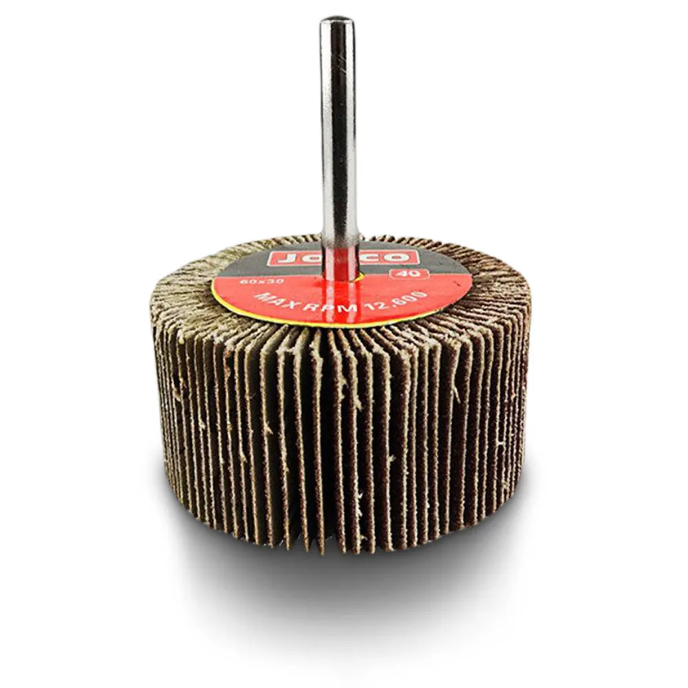 JOSCO 60 x 30mm 40-Grit Mounted Flap Wheel
