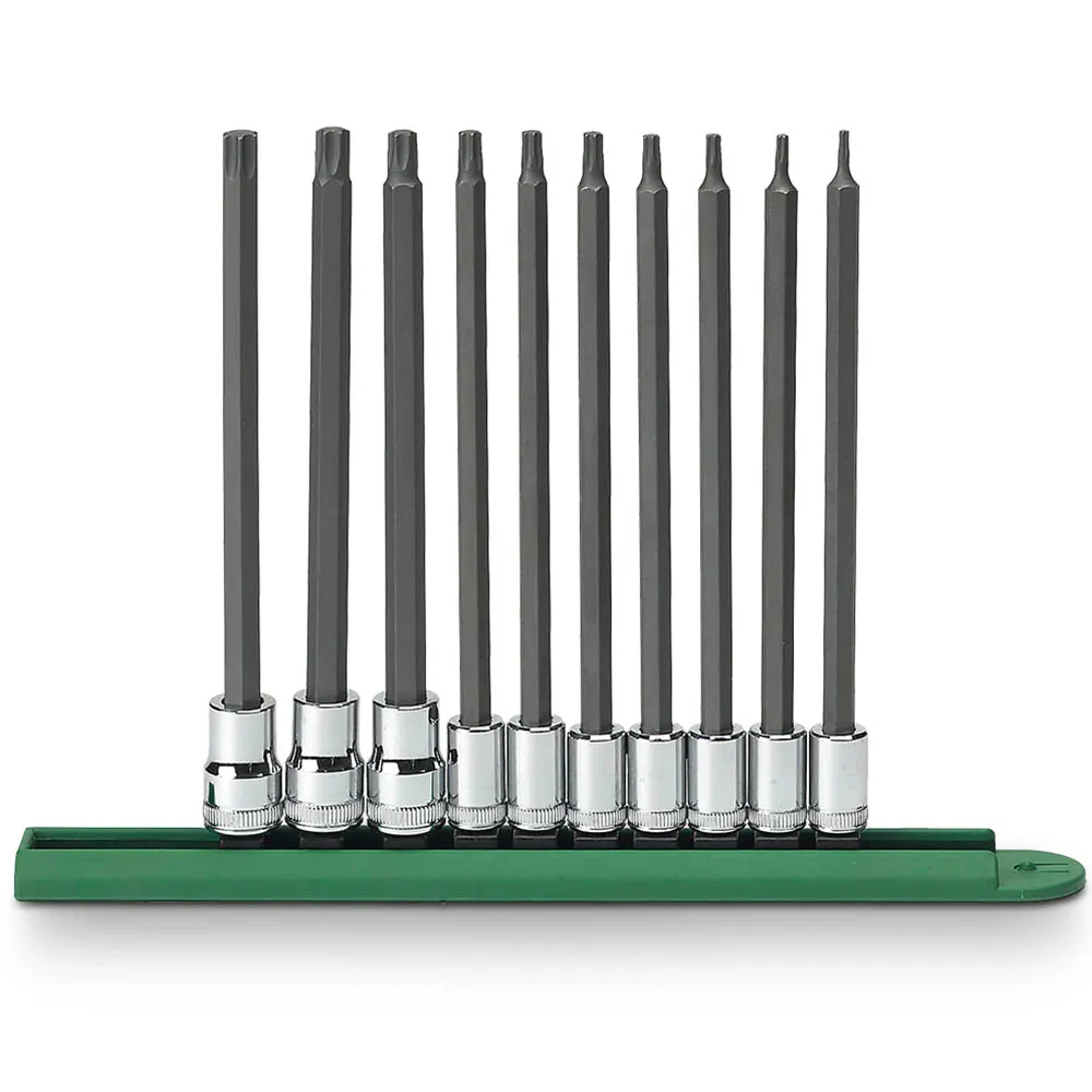GEARWRENCH 10 Pc. 1/4" & 3/8" Drive Long Torx Bit Socket Set 80588