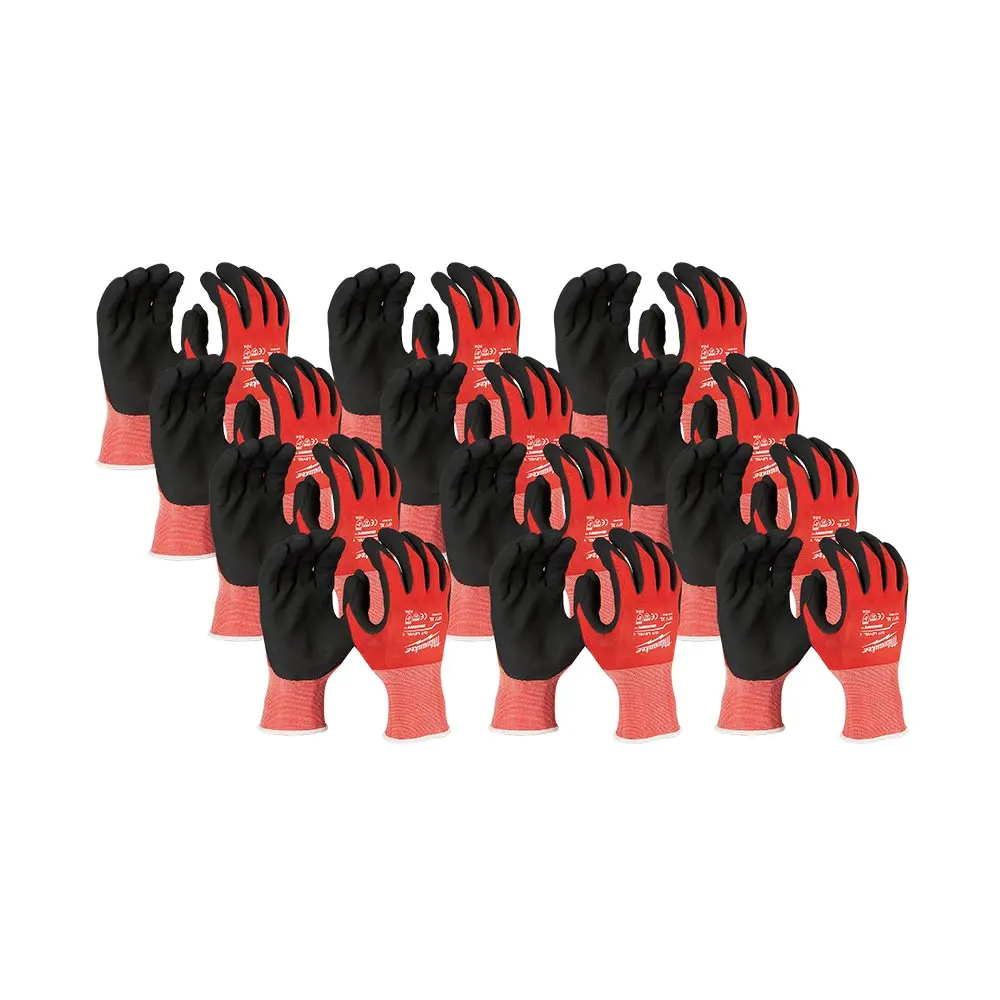 MILWAUKEE Nitrile Dipped Gloves Cut 1(A) - 12 Pack 48228900A