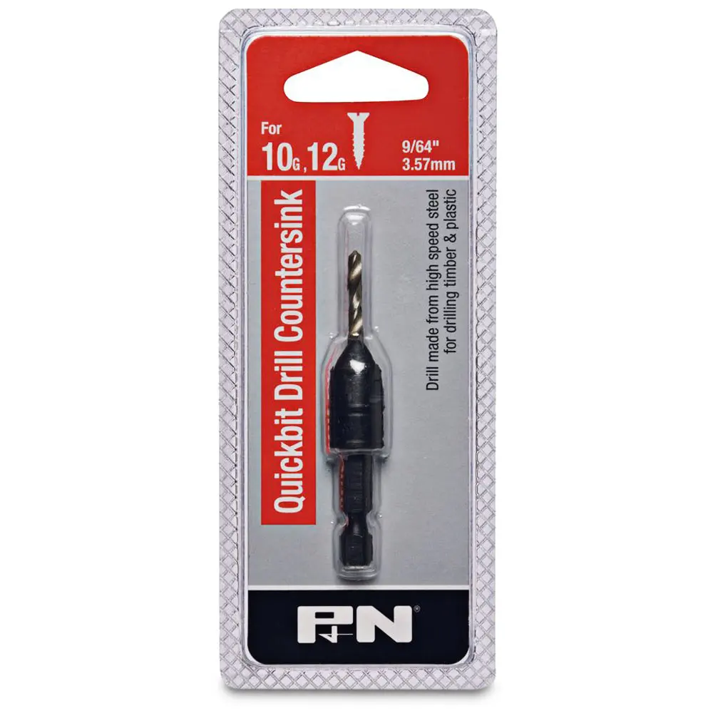 P&N QUICKBITS 9/64inch HSS Drill & Countersink for Wood