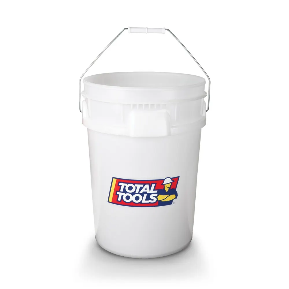 TOTAL TOOLS 20L Plastic Bucket With Handle Natural - No Lid TB20LN