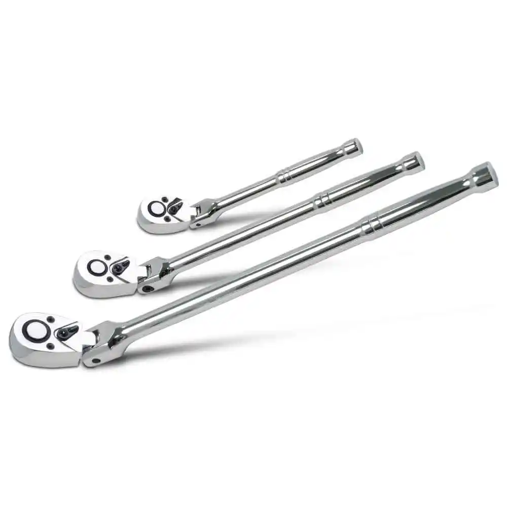 TTI 90T 1/4" 3/8" 1/2" Ratchet Handle Set - 3 Piece TTI3PFHRS