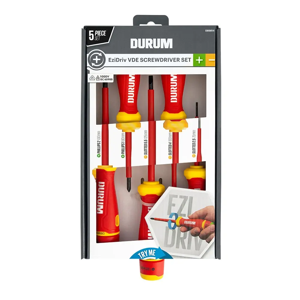 DURUM 3xsl, 2xph VDE Screwdriver Set - 5 Piece DB9814