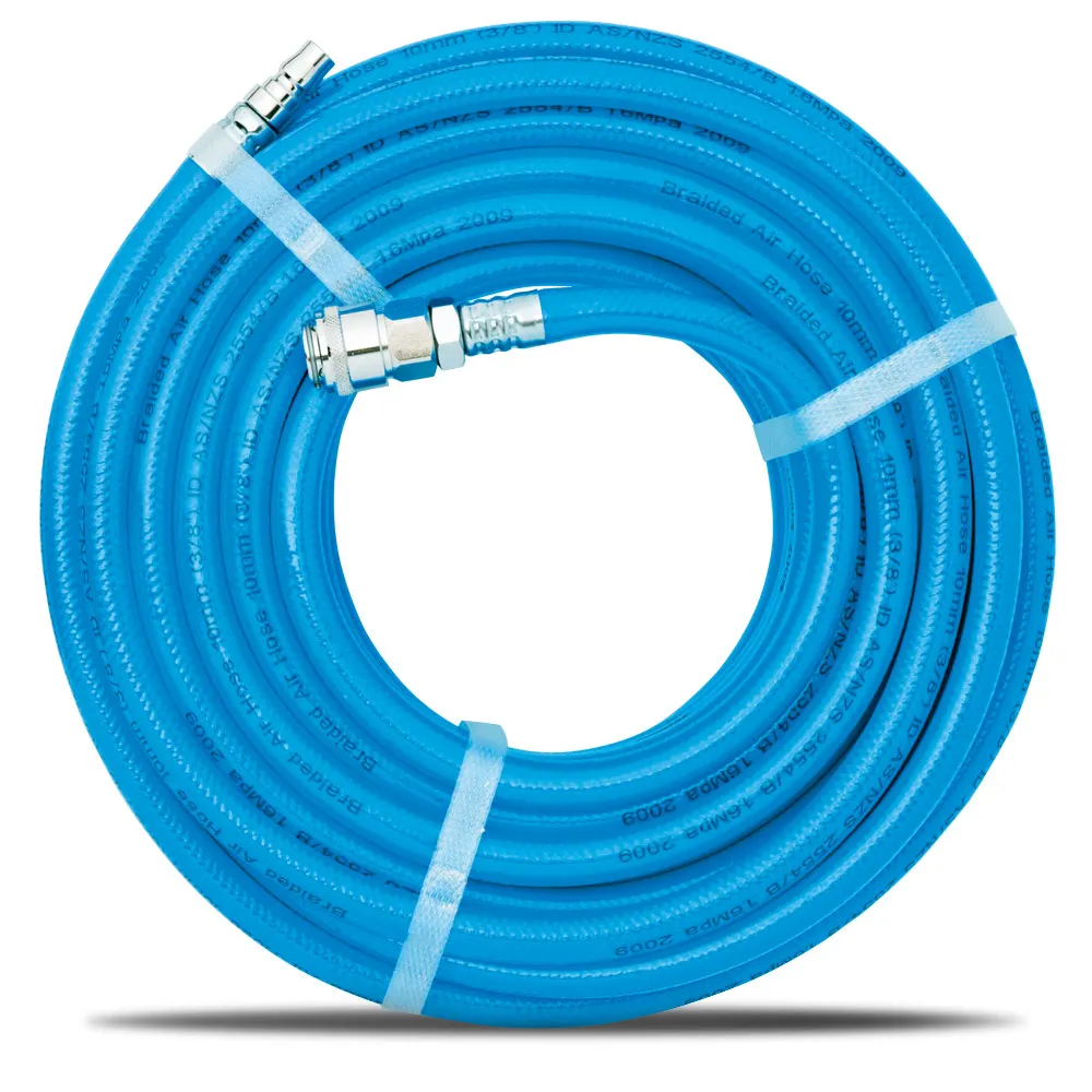 IRONAIR 30m Braided Air Hose & Fittings PVC10014530NCO