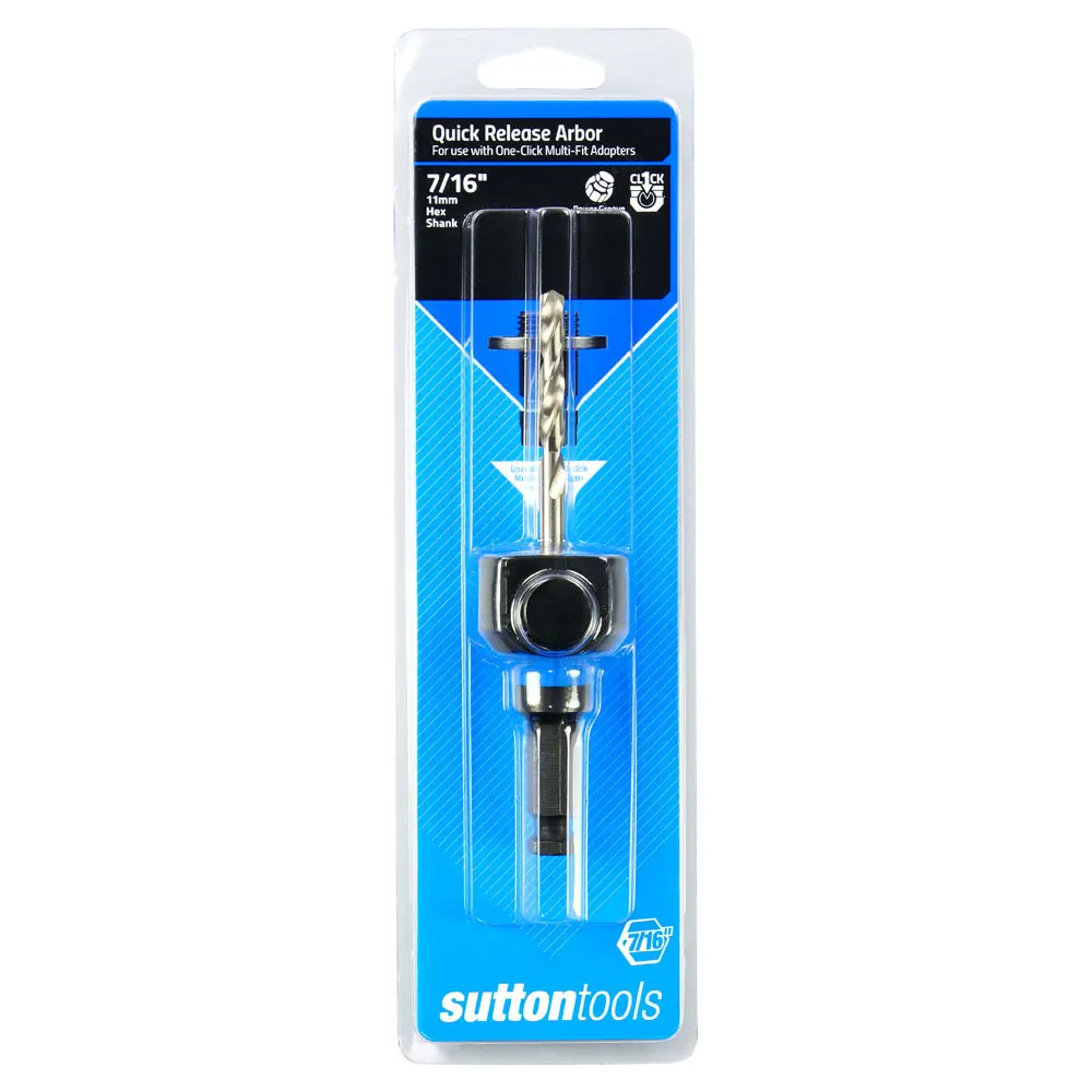 SUTTON Quick Release Holesaw Arbor & HSS Pilot Drill