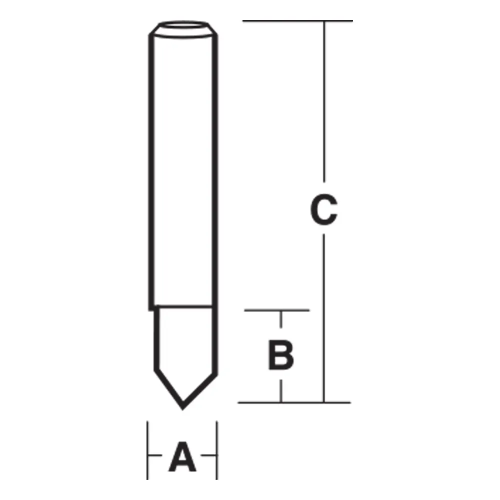 CARBITOOL Router Bit Solid Carbide Provincial Veining 3/32inch -Diameter 1/4inch -Shank T 503 - 502