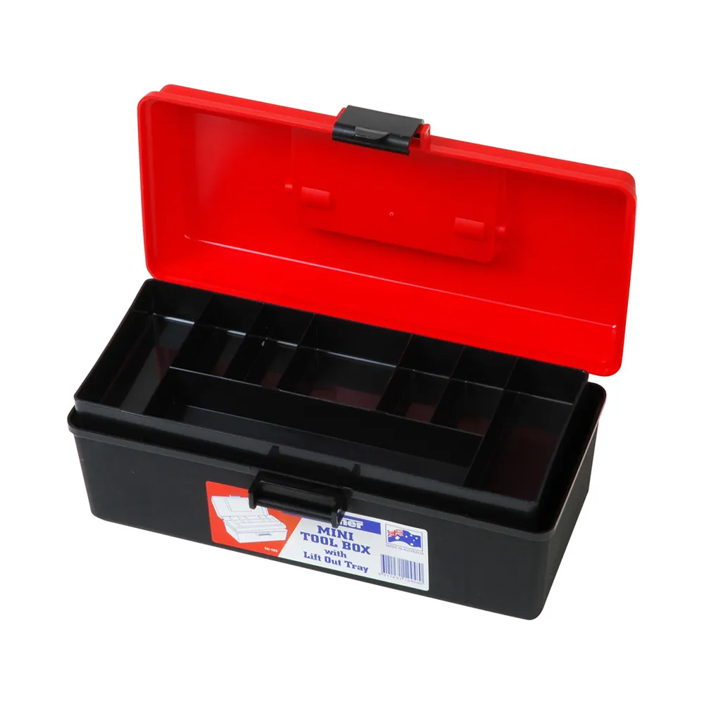 FISCHER 290 x 150 x 115mm Mini Plastic Toolbox w. Liftout Tray 1H105