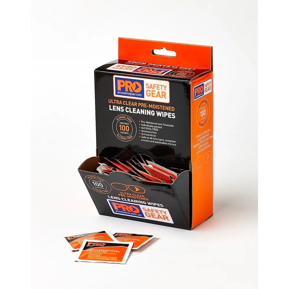 PROCHOICE Lens Cleaning Wipes. Alcohol Free. Box of 100