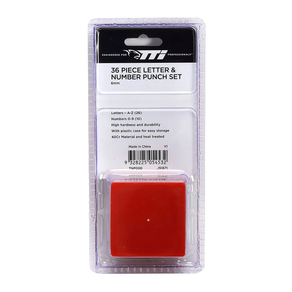 TTI 36 Piece Letter & Number Punch Set TNP000