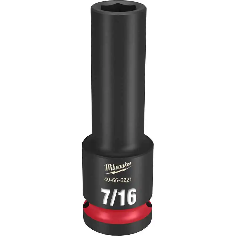 MILWAUKEE SHOCKWAVE 1/2" Drive 7/16" Deep 6 Point Impact Socket 49666221