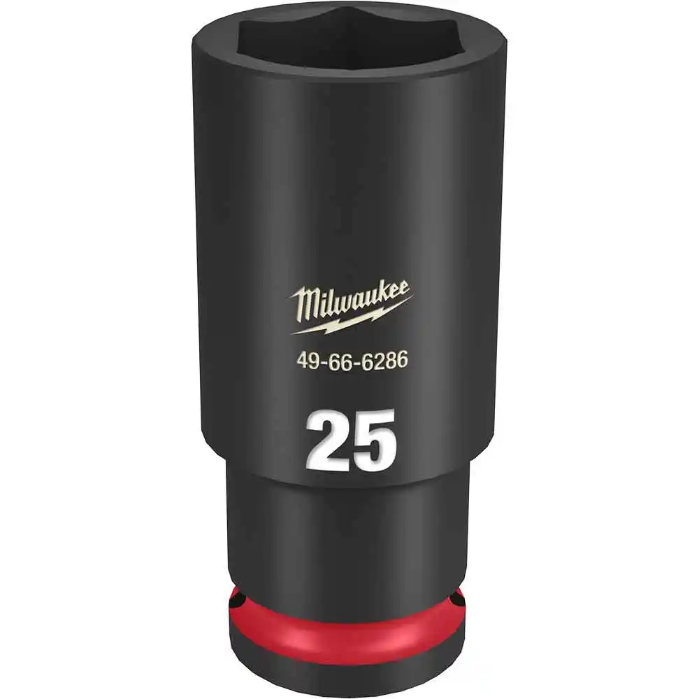 MILWAUKEE SHOCKWAVE 1/2inch Drive 25mm Deep 6 Point Impact Socket 49666286