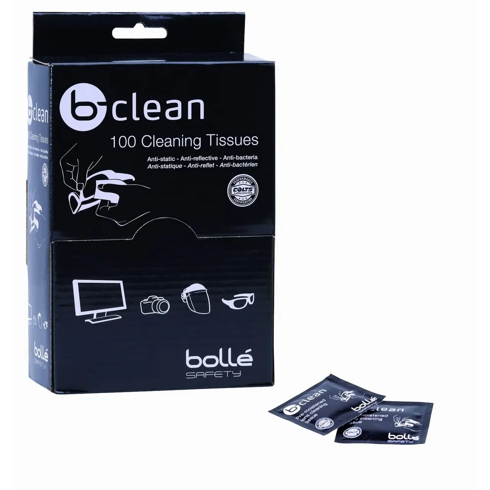 BOLLE B-Clean Dispenser with 100 Lens Wipes PACW100