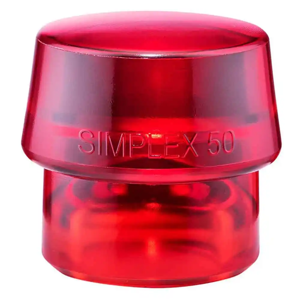 HALDER 1pk 50mm Insert Mallet Plastic Tips - Red 3206.05