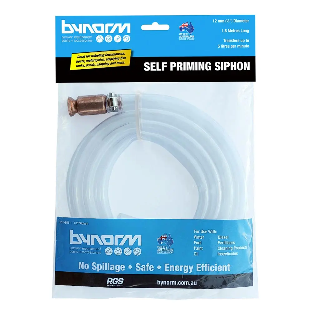 BYNORM 1/2inch Self Priming Jiggler Siphon with Anti-Static Hose 051-855