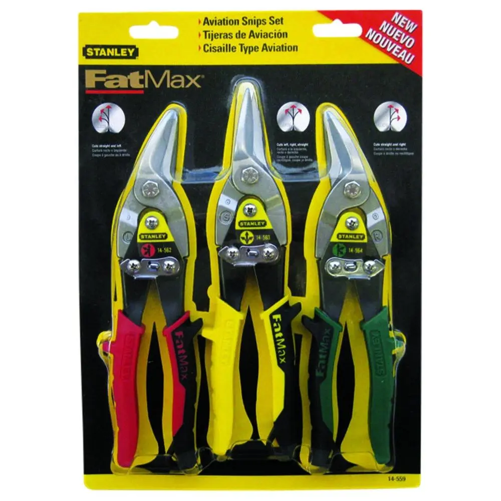 STANLEY FATMAX 3 Pack 300mm Aviation Tin Snips 14-559L