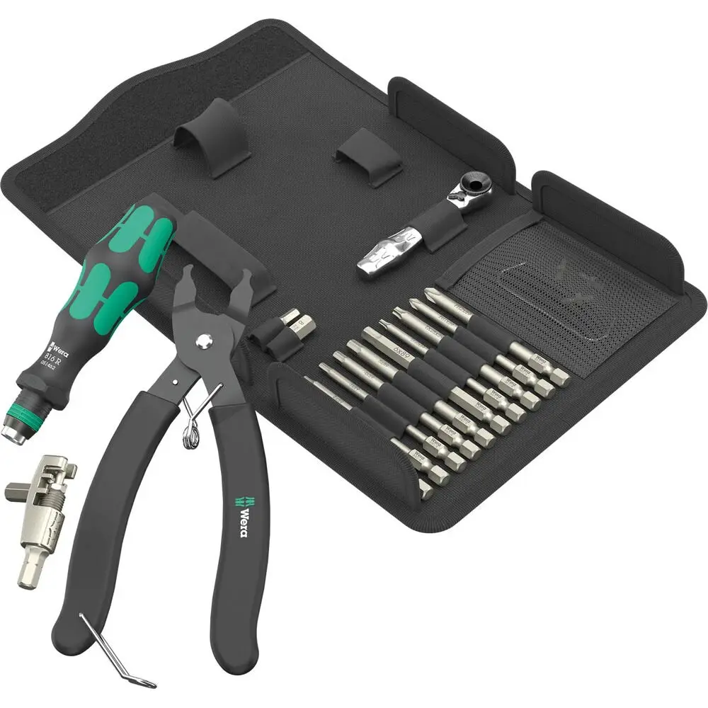 WERA 1/4inch Chain Riveter Screwdriver & Offset Ratchet Set - 20 Piece WER136042