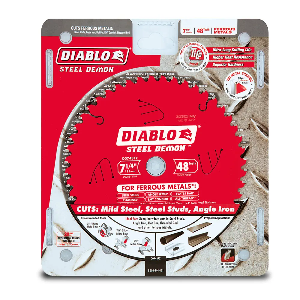 DIABLO 184mm 48T Ferrous Metals STEEL DEMON Saw Blade 2608644451